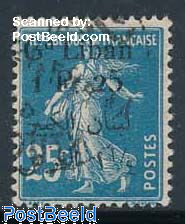 1.25 on 25c, Stamp out of set