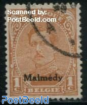 Malmedy, 1c, Stamp out of set