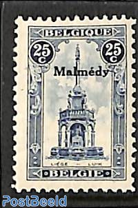 Malmedy, 25c, Stamp out of set