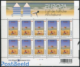 Europa m/s with 10 stamps
