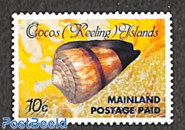 Mainland postage paid 1v with diagonal lines