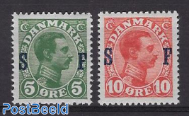 S F Overprints (military stamps) 2 v