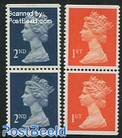 Definitives, 2 booklet pairs