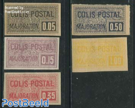 Colis Postal 5v, imperforated