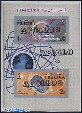 Apollo 8 s/s, imperforated
