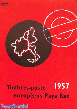 Original Dutch promotional folder from 1957, Europa, Dutch languageFrench language