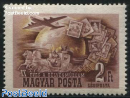 Stamp museum, airmail 1v