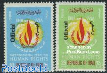 Human rights, Official overprints 2v
