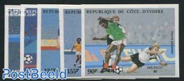 World Cup Football, Mexico 1986 5v, Imperforated
