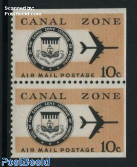 Airmail bottom booklet pair