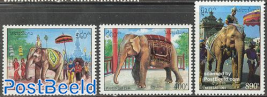 Ceremonial elephant 3v