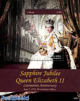 Queen Elisabeth II Sapphire Jubilee s/s