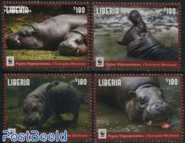 WWF, Pygmy Hippopotamus 4v