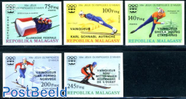 Olympic winter winners 5v imperforated