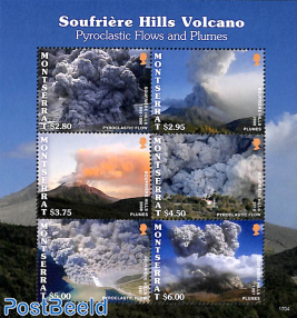 Soufrière Hills Volcano, Pyroclastic Flows and Plumes 6v m/s