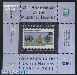 20th ann. Admission to the United Nations s/s