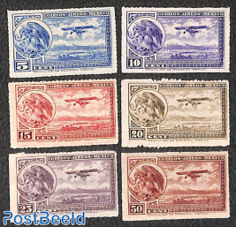 Airmail definitives 6v, perf. lines
