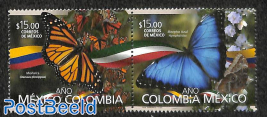 Butterflies, joint issue Colombia 2v [:]