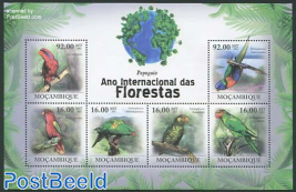 Int. Forest year, Parrots 6v m/s