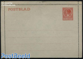 Card letter (Postblad) 7.5c red