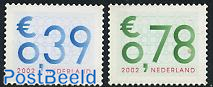 Business stamps 2v, perf. 14.25:14.5