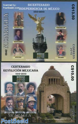 Mexican revolution centenary 2 s/s