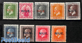 NIUE overprints on NZ stamps 9v