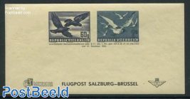 Flugpost Adresszettel with bird stamps, imperforated