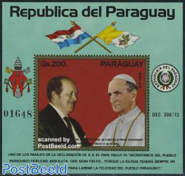 Stroessner & pope Paul VI s/s