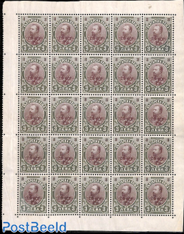 Sheetlet with 25 stamps 3L