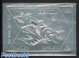 Soyuz II 1v silver, imperforated
