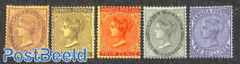 Definitives, Queen Victoria 5v