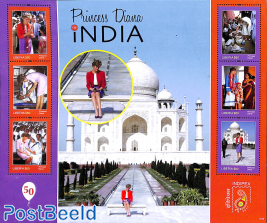 Princess Diana in India 6v m/s