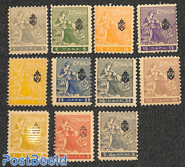 Newspaperstamps with coat of arms 11v