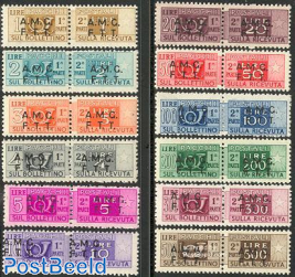 Parcel stamps 12 pairs