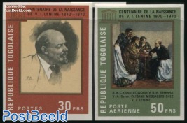 Lenin Birth Centenary 2v, imperforated