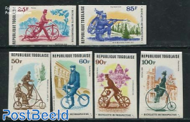 Old Bicycle types 6v, Imperforated