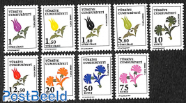 Official stamps, flowers 9v