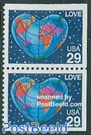 Love stamp bottom booklet pair
