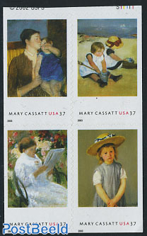 Mary Cassatt paintings 4v s-a