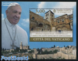 Pope Travels, Jerusalem s/s, Joint Issue Israel