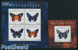 Bequia, Butterflies 2 s/s