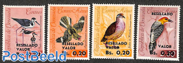 Birds, Resellado overprints 4v