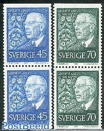 King Gustaf VI 2 booklet pairs