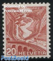 20c, red, Type I, Stamp out of set