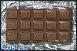Choco Suisse minisheet (fragrant stamps)