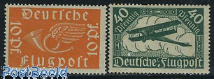 Imperio Alemán 1918 - Germania: Sello Hoja 15 Y 10 Pf