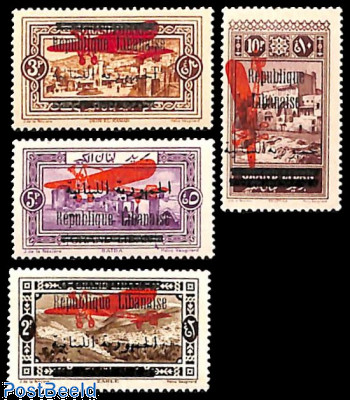 Airmail overprints 4v