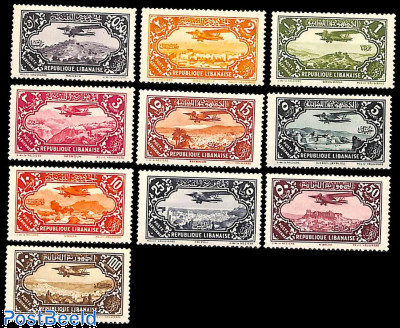 Airmail definitives 10v
