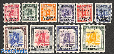 Definitives 10v (overprints with Francs values)